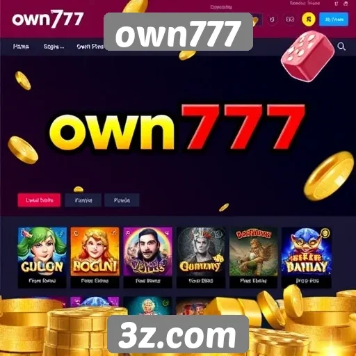 Perfil do site de jogos own777 no mercado atual