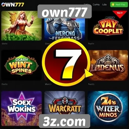 Variedade de jogos disponíveis no own777
